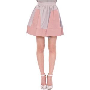 Comeforbreakfast Colorblock Mini Skirt ALine Style Women Pink Skirts